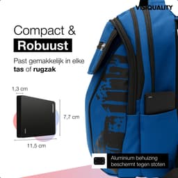 VisiQuality High-Speed Externe Harde Schijf 1 TB - Draagbare Harde Schijf USB 3.0 - Voor Windows & Mac - Xbox & PS4 games - Compact - Met handleiding - Zwart — thumbnail 4