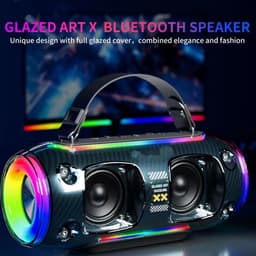 Bluetooth Speaker -Bluetooth Speaker Draadloos -Portable Bluetooth Speaker - Lichteffecten - Muziek Box - AUX - TWS mobiele koppeling-Twee microfoons-Zwart-Party Speaker – Geschikt voor Feest, Camping & Thuis — thumbnail 7