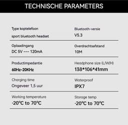 Sanag Open-Ear headphone - Sport Koptelefoon - IPX7 Waterdicht - Air Conduction 2.0 - 9 uur Batterij - Bluetooth 5.3 - Magnetisch Opladen - Titanium Frame - Zwart — thumbnail 7
