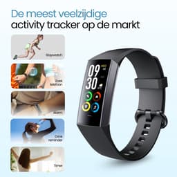 Siltcon® Activity Tracker Pro – Stappenteller Horloge - Hartslagmeter – Bloeddrukmeter - Slaapmonitor - Saturatiemeter – Sporthorloge – Smartwatch Dames, Heren & Kinderen - Universeel - RVS - Elke pols - Incl. 2 Bandjes — thumbnail 6