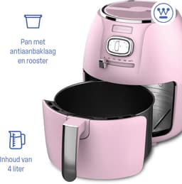 Westinghouse Retro Airfryer - 1500W - Heteluchtfriteuse - 4L - PFAS-Vrij - tot 200 Graden - Tot 4 personen - Roze — thumbnail 3
