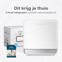 Skoov Mini Vaatwasser met waterreservoir - 3 couverts - 6 wasprogramma's - Extra stil - Kleine smalle vrijstaande afwasmachine - Camping - Wit — thumbnail 16