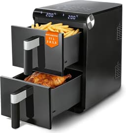 NETTLIFE Airfryer Dubbele Kamer 11L 2800W - 13-in-1 Touchscreen Met Timer - Vaatwasserbestendige Manden - Familie Model — thumbnail 1