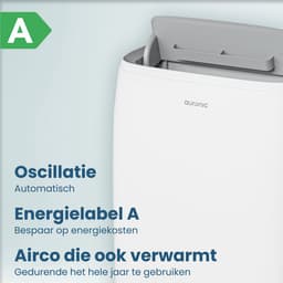 Auronic Mobiele Airco - 12.000 BTU - 4-in-1 - Airconditioning met 2 Raamafdichtingskits - Ventilator - Ontvochtiger - Tot 35m² - Wit — thumbnail 5