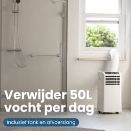 Auronic Mobiele Airco - 10.000 BTU - 4-in-1 - Airconditioning met 2 Raamafdichtingskits - Ventilator - Ontvochtiger - Tot 25m² - Wit — thumbnail 11