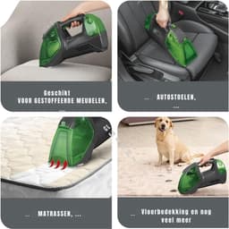 Quvo® Tapijtreiniger Stofzuiger – Professionele Stoomreiniger – Draagbare Vlekkenreiniger – Anthracite/Groen - ‎40cm x 25cm x 17cm — thumbnail 7