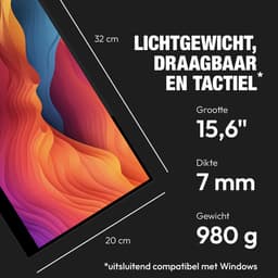 Logicom Nomad Touch - Portable Monitor - Full HD - Touch - 15,6" - IPS scherm - USB-C & Mini HDMI - Kickstand - zwart — thumbnail 3
