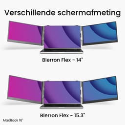 Blerron Flex Pro - 15.3 Inch - Portable Monitoren - 1 Kabel - Slechts 1.3 KG - Draagbare Monitor - Portable Monitor - Beeldscherm - 1920x1200 FHD — thumbnail 6