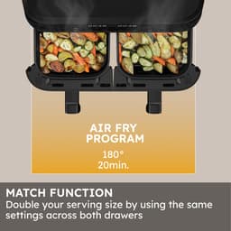 Haier Airfryer XXL - Heteluchtfriteuse 11L - Dubbele Lade (2 x 5,5L) - 3000W - 60 tot 200 Graden - Dual Zone Technologie - 8in1 - AF3AD 011 — thumbnail 5
