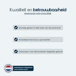 Vibrix PureFlow50 Pro Luchtreiniger / Air Purifier – EPA 14 + koolstoffilter – 350 m³/u – Voor kamers tot ca. 50 m² – Ionisator – App-bediening – Zeer stil met slaapstand – Luchtkwaliteitindicator — thumbnail 8