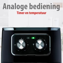 alpina Airfryer 4.5L - Heteluchtfriteuse 1-4 Personen - Air Fryer met Timer Functie - Instelbare Temperatuur 80 tot 200 Graden - Heteluchtoven 1400W — thumbnail 4
