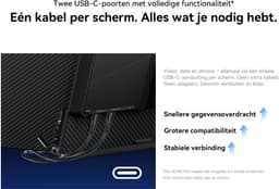 Blackview DCM5 Draagbare Monitor - 14-inch FHD Dubbel Scherm - Extra Scherm voor Laptops 13-17,3 inch - Ultradun Opvouwbaar - 100W PD Opladen- USB-C- Plug & Play - Grijs — thumbnail 11