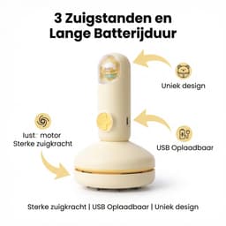Mini bureaustofzuiger - Draadloze bureaustofzuiger - Stofzuiger - USB oplaadbaar - Twee windsnelheden - Geschikt voor kantoor, thuis en in de auto - 15x8,5 cm - Geel — thumbnail 4