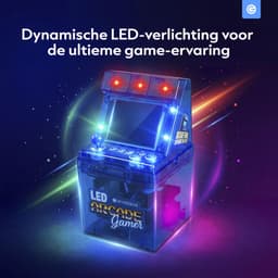 Mini Arcade Machine met 240 Arcade Games - Coole LED Verlichting - Inklapbaar - Geen Internet Nodig - Retro Game Console - Gaming Spelcomputer - Reisspelletjes - Vakantie Speelgoed - Cadeau voor Jongens en Meisjes - Vanaf 6 Jaar - Blauw - Silvergear — thumbnail 6