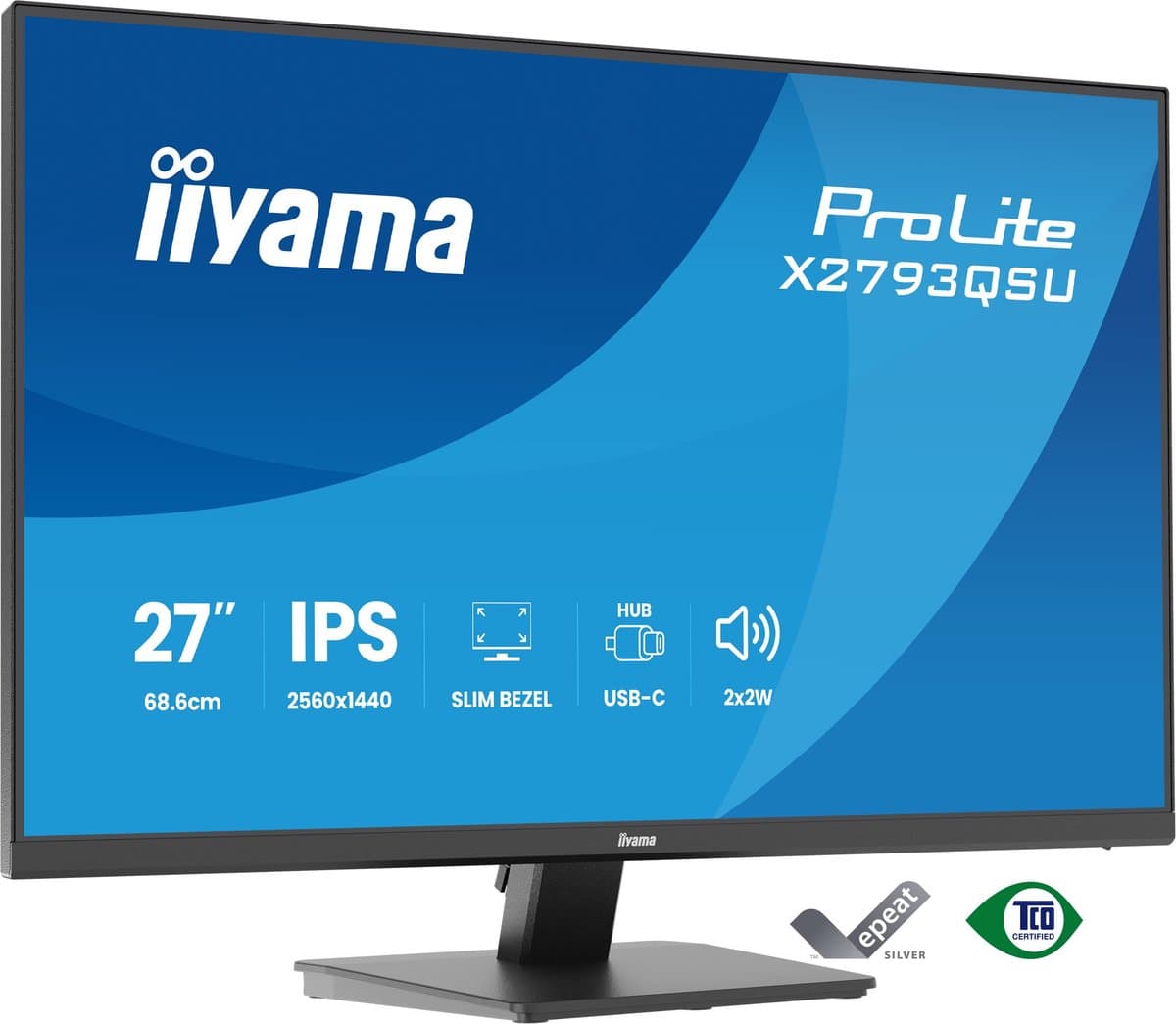 iiyama ProLite X2793QSU-B1 - 27 inch - QHD - IPS - USB-Hub (2x) — afbeelding 1