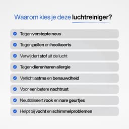 Dynter AirPure Plus - Luchtreiniger - Air Purifier - Stil & Krachtig - CADR 260 m³/h - Verwijdert stof, pollen en geurtjes - Automatische stand - HEPA 13 filter & koolstoffilter - Slaapstand - Voor slaapkamer, woonkamer en kantoor (PA244) — thumbnail 2
