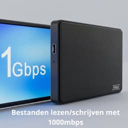 Rolio Externe Harde Schijf - USB 3.1 en USB C - 1Gbps snelheid - 500GB Opslag — thumbnail 4