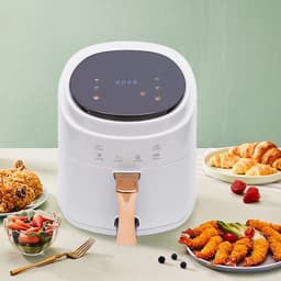 MIRA® Mini Airfryer - Airfryer - Heteluchtfriteuse - Compact - Wit - ‎26cm x 25cm x 30cm — thumbnail 8