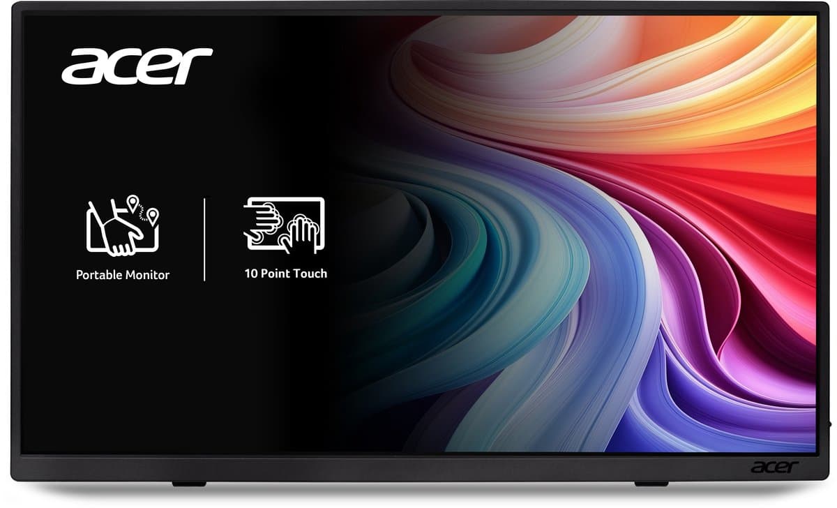 Acer PM161QT- Portable Monitor - 15.6 inch - Touchscreen - 60Hz - inclusief sleeve — afbeelding 1