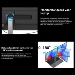 Blackview SCM8 Portable Monitor - 15,3 inch FHD 1200P IPS Dubbel Scherm - 100% sRGB - Laptopscherm: 13-17,3" - Laptop Scherm Uitbreider - PC/Laptop/Xbox/Schakelaar/PS5 - Grijs — thumbnail 6