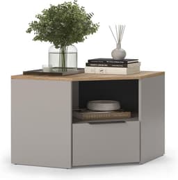 Hoekkast TV meubel - Lowboard Wido - Woonkamer Inrichten - Modern Design - 68x50cm - Grijs — thumbnail 6