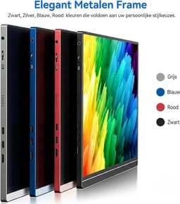 SNJY® Portable Monitor - Draagbare Monitor - Draagbaar Scherm - 0,8 cm Ultradun - 16 Inch - 1920 x 1200p IPS - Zwart — thumbnail 8