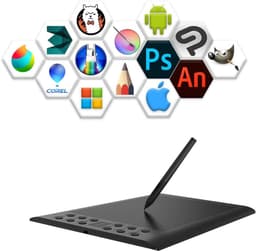 Nexvo® Digitaal Notitieblok - Grafische Tablet Met Tekenpen - Herbruikbare Notitieblok – ‎Zwart - 36cm x 24cm x 1cm — thumbnail 2