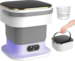 SCH® Mini Wasmachine - Wasmachine - Grijs - ‎33cm x 33cm x 34cm — thumbnail 1