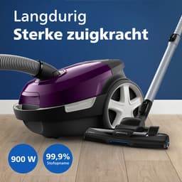 Philips Performer Compact 3000 Series XD3100/06 - Stofzuiger met Zak - Paars - + 2 Extra Mondstukken — thumbnail 3
