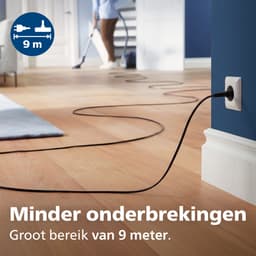 Philips Stofzuiger met Zak Performer Compact XD3110/09 - Lang Snoer - Alle Vloertypen - TriActive mondstuk - Incl 2 Extra Mondstukken - Blauw — thumbnail 10