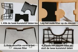 Filter set geschikt voor Miele CX1 Boost - CX FSF HEPA Fijnstoffilter Hygiëne filter (uitblaas) SF HY 60 — thumbnail 4