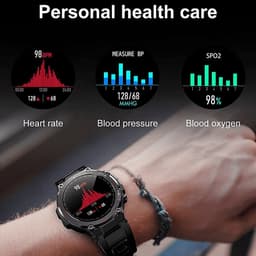 Manike K56 Smartwatch – 1,32 inch Display - Hartslag - & Bloeddrukmeting - SpO₂ - Slaapmonitoring - Multisport - IP67 Waterdicht - 7 Dagen Batterij - Meldingen, Android & iOS Compatibel — thumbnail 6