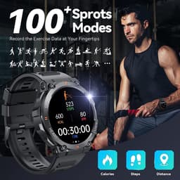Manike K56 Smartwatch – 1,32 inch Display - Hartslag - & Bloeddrukmeting - SpO₂ - Slaapmonitoring - Multisport - IP67 Waterdicht - 7 Dagen Batterij - Meldingen, Android & iOS Compatibel — thumbnail 5