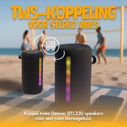 Denver Bluetooth Speaker Draadloos - Lichteffecten - Muziek Box - TWS Pairing - BTL330 — thumbnail 7