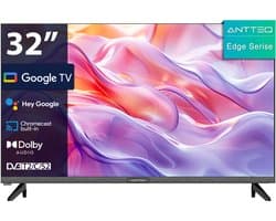 ANTTEQ G32-AH3.Q1L - 32 Inch (80 cm) Smart TV - Google TV - HD Ready - Bluetooth - Chromecast & Google Assistant - Netflix & Disney+ - 2024 Model