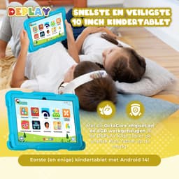 DEPLAY Kids Tablet PRO 4 - Kindertablet vanaf 2 jaar - Tablet Voor Kinderen - Tablet Kind - Met Pen, Beschermhoes en Screenprotector - Android 14 - 6000 mAh Batterij - 10 inch - Blauw — thumbnail 9
