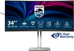 Philips 34B2U5600C - QHD Curved - Ultrawide Monitor - USB-C 140w - KVM - RJ45 - 34 inch — thumbnail 5