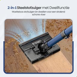 Olvy Steelstofzuiger Draadloos - 2 Accu's - Met Dweilfunctie - 5 Zuigniveaus - Vacuum Cleaner - Draadloze Snoerloze Stofzuiger - Zonder Zak - Op Accu - 350W - 35Kpa - Kruimeldief — thumbnail 12