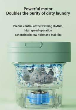 DailySupplies® Mini Wasmachine met Centrifuge - Voor Kleine Wasgoed - Meerdere Programma's - Roze — thumbnail 5