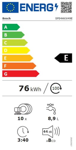 Bosch SPS4HKW49E - Serie 4 - Vaatwasser - Extra Droog: optie voor extra grondige droogresultaten - Wit — thumbnail 12