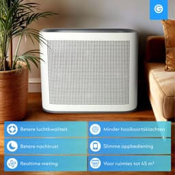 Luchtreiniger XL met App - 360 m3 - Air Purifier - Luchtreinigers met HEPA Filter en Ionisator - Werkt tegen Huisstofmijt, Hooikoorts, Allergie - Silvergear — thumbnail 2