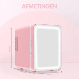 MKSS® Skincare Fridge 4L - Organizer - Make up Koelkast - Beauty Fridge - Wit en Roze — thumbnail 4
