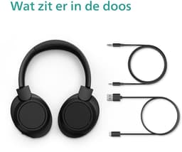 PHILIPS TAH6509 Ruionderdrukkende Over-Ear Wireless Bluetooth Headphones - Superieure gesprekskwaliteit, Geschikt voor Voice Assistant met tot 45 uur muziekafspeeltijd - Zwart Zwart — thumbnail 7