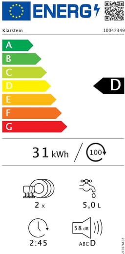 Klarstein Vaatwasser Amazonia Mini - Compact Aanrechtblad, 7 Programma's, 5L Tank of Directe Aansluiting, Energie-efficiëntieklasse D, Stil 58dB, Digitaal Display, Draagbaar Tafelblad voor Kleine Keukens, Blauw - Mini-Vaatwasser - voor Keuken — thumbnail 15