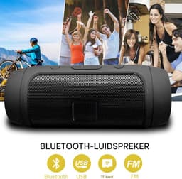 Bluetooth Speaker - Luidspreker Bluetooth - Draadloos Met 360° Geluid En USB Oplaadbaar - 1 Stuk - Voor Binnen En Buiten — thumbnail 4