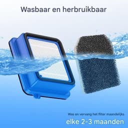 TOVBMUP Filters geschikt voor QX7 AEG - 8 stuks - Filteraccessoireset geschikt voor AEG - QX6, QX7, QX8-2, FX9 Stofzuiger Reserveonderdelen Vervangende Filters - Inclusief 4 Motorfilters, 4 Sanitaire Filters en 1 Wasbare Reinigingsborstel — thumbnail 4