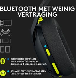 Logitech G435 LIGHTSPEED - Draadloze Gaming Headset - Bluetooth - PC, Mobile - Zwart — thumbnail 5
