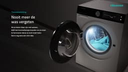 Hisense 7S Serie WF7S1247BB - Wasmachine met Energielabel A -20% - 12kg - TFT display - Auto dosing - 70dB (A) - Steam Wash -1400 toeren - Power Wash 49' - Connectlife — thumbnail 11