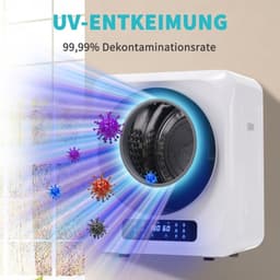 Afzuigdroger, RVS droger, 2,5 kg, feitelijk tot 4 kg, 850 W, meervoudige filtratie, 6 programma's, 6 functies. Oververhittingsbeveiliging, wandmontage [Energieklasse C] — thumbnail 9
