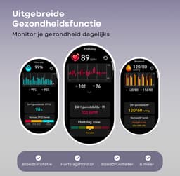 Kiraal Valencia AMOLED Smartwatch voor Dames - RVS, Lederen en Siliconen Bandje - Hartslagmeter - Stappenteller - Slaapmonitor - Multisport - Compatibel met Android en iOS - Rosé Goud en Roze — thumbnail 8